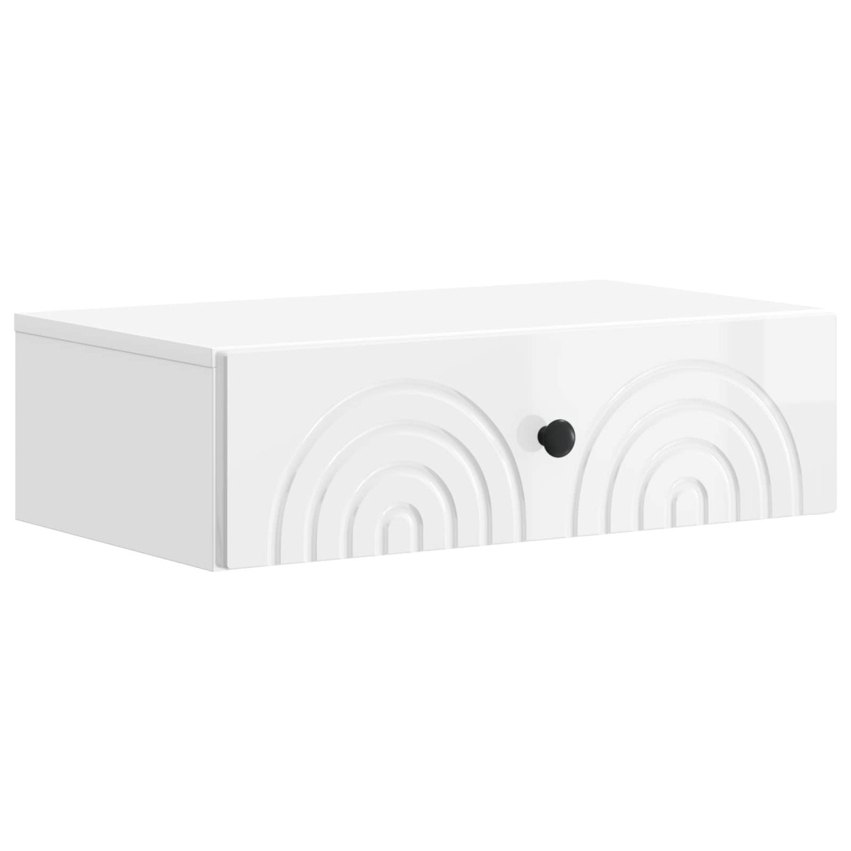 vidaXL Τραπεζάκι Τοίχου Γυαλιστερό Λευκό 59 x 34,5 x 17 εκ.