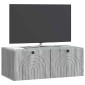 vidaXL Τοποθετούμενος στον τοίχο τηλεοπτικός ερμάριος Γκρι Sonoma