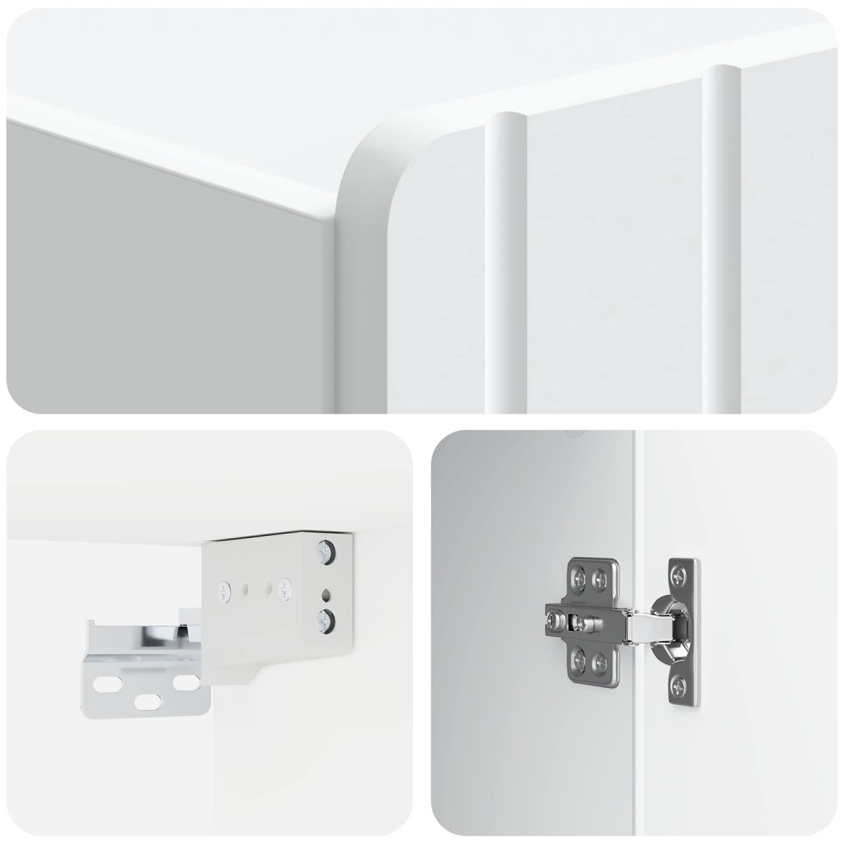 vidaXL Τοίχου Ντουλάπα Λευκό 59 x 31 x 64 εκ. Επεξεργασμένο Ξύλο