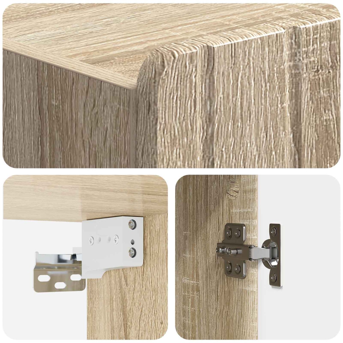 vidaXL Τοίχου Ντουλάπα Sonoma Δρυς 59 x 31 x 64 εκ. Επεξεργασμένο Ξύλο