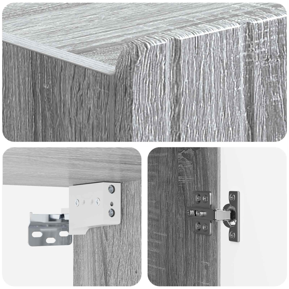 vidaXL Τοίχου Ντουλάπα Γκρι Sonoma 59 x 31 x 64 εκ. Επεξεργασμένο Ξύλο