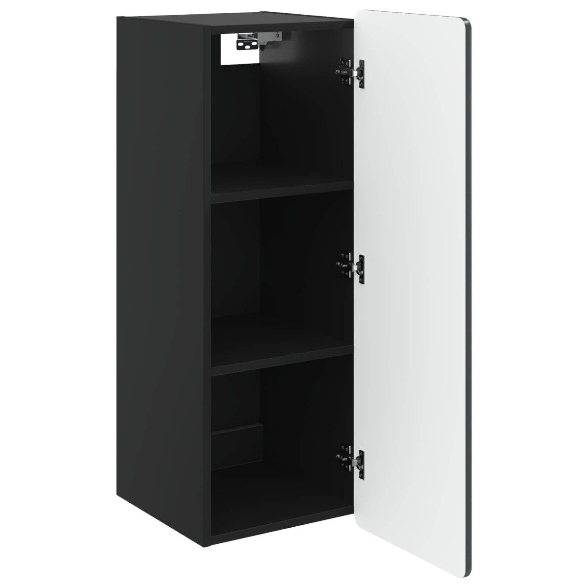 vidaXL Τοίχου Ντουλάπα Μαύρο 33 x 34,5 x 94 εκ. Επεξεργασμένο Ξύλο