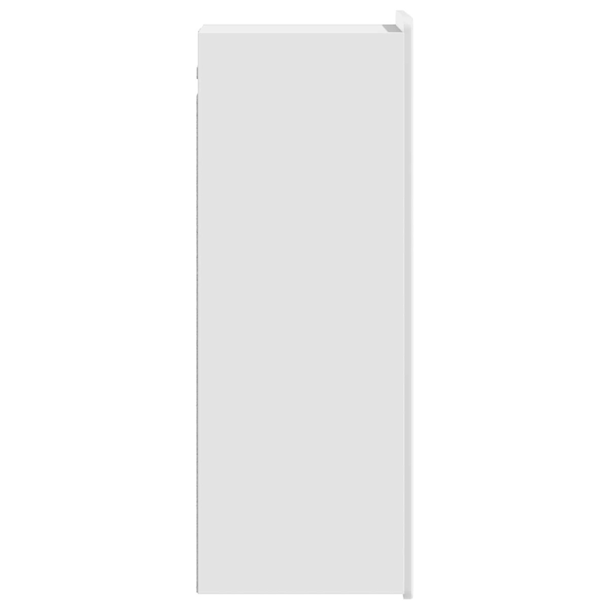 vidaXL Τοίχου Ντουλάπα Γυαλιστερό Λευκό 33 x 34,5 x 94 εκ.