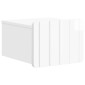 vidaXL Τοίχου Κρεμαστό Κομοδίνο Γυαλιστερό Λευκό 33 x 34,5 x 24 εκ.