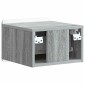 vidaXL Τοίχου Κρεμαστό Κομοδίνο Γκρι Sonoma 33 x 34,5 x 24 εκ.