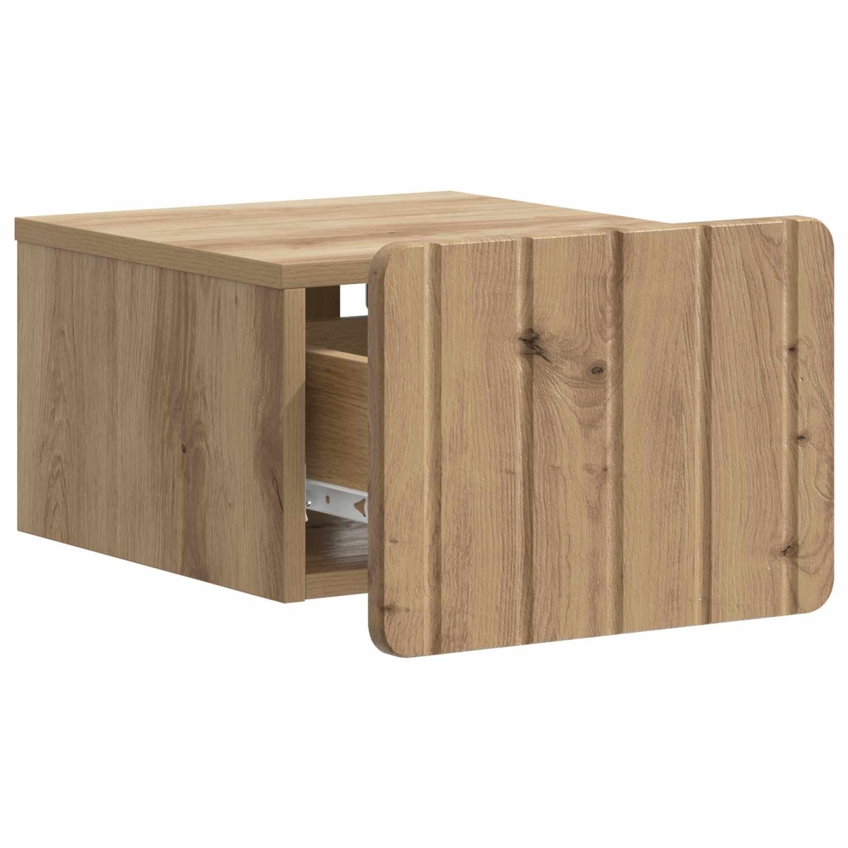 vidaXL Τοίχου Κρεμαστό Κομοδίνο Artisan Δρυς 33 x 34,5 x 24 εκ.