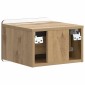 vidaXL Τοίχου Κρεμαστό Κομοδίνο Artisan Δρυς 33 x 34,5 x 24 εκ.