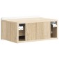 vidaXL Τοίχου Κρεμαστό Κομοδίνο Sonoma Δρυς 49 x 34,5 x 24 εκ.