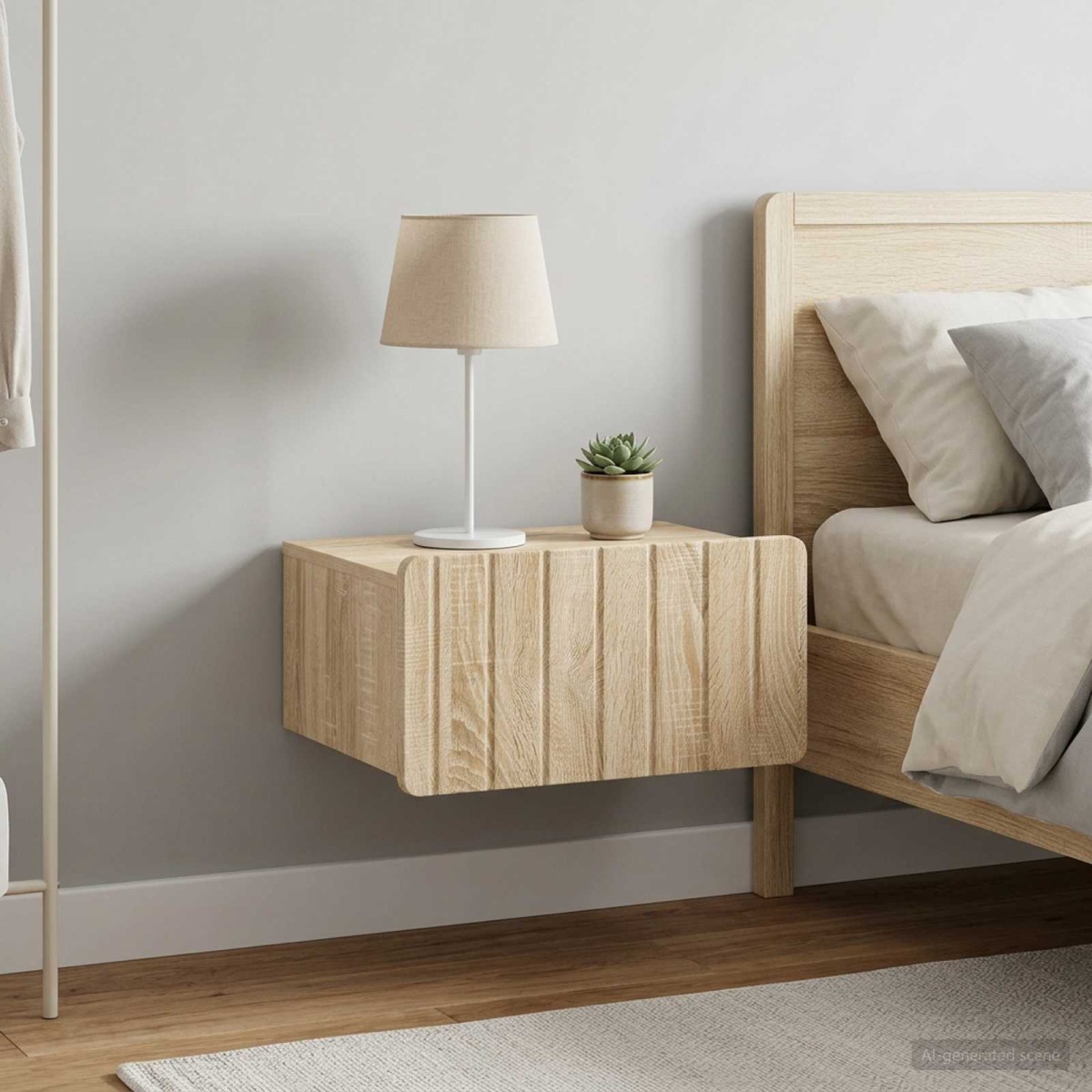 vidaXL Τοίχου Κρεμαστό Κομοδίνο 2 τμχ. Sonoma Δρυς 49 x 34,5 x 24 εκ.