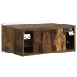 vidaXL Τοίχου Κρεμαστό Κομοδίνο με συρτάρι Καπνισμένο Ξύλο Δρυός