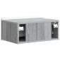 vidaXL Τοίχου Κρεμαστό Κομοδίνο Γκρι Sonoma 49 x 34,5 x 24 εκ.