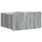 vidaXL Τοίχου Κρεμαστό Κομοδίνο 2 τμχ. Γκρι Sonoma 49 x 34,5 x 24 εκ.