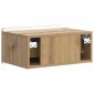 vidaXL Τοίχου Κρεμαστό Κομοδίνο Artisan Δρυς 49 x 34,5 x 24 εκ.