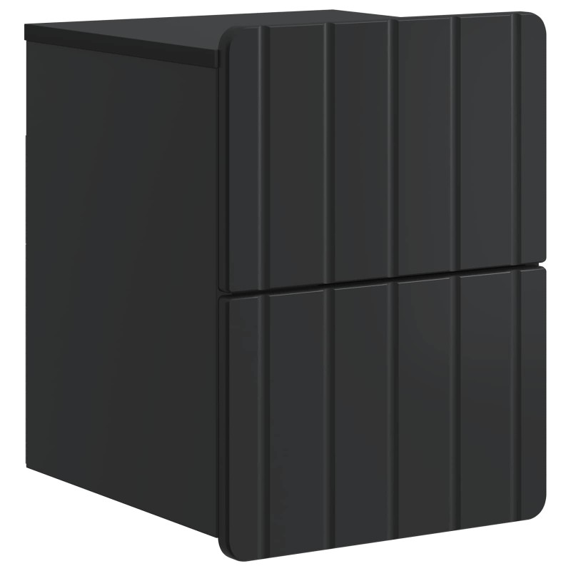 vidaXL Τοίχου Κρεμαστό Κομοδίνο Μαύρο 33 x 34,5 x 43 εκ.