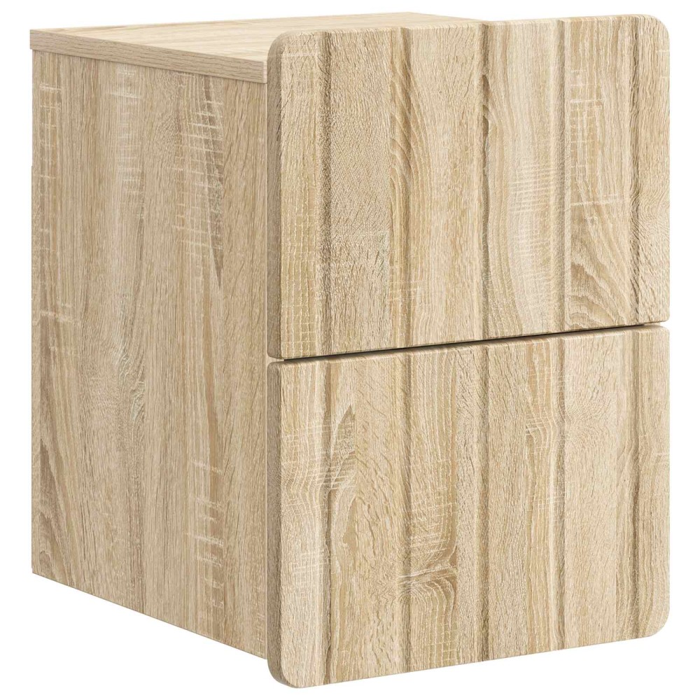 vidaXL Τοίχου Κρεμαστό Κομοδίνο Sonoma Δρυς 33 x 34,5 x 43 εκ.
