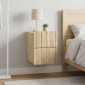 vidaXL Τοίχου Κρεμαστό Κομοδίνο 2 τεμ. Sonoma Δρυς 33 x 34,5 x 43 εκ.