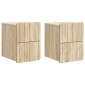 vidaXL Τοίχου Κρεμαστό Κομοδίνο 2 τεμ. Sonoma Δρυς 33 x 34,5 x 43 εκ.