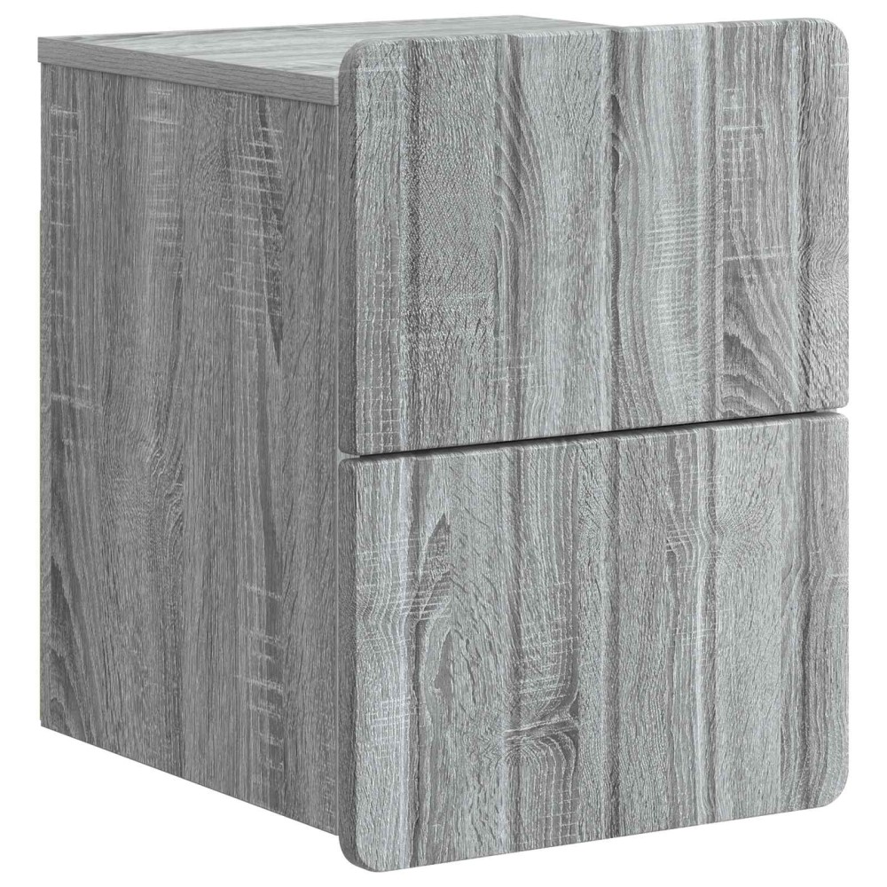 vidaXL Τοίχου Κρεμαστό Κομοδίνο Γκρι Sonoma 33 x 34,5 x 43 εκ.