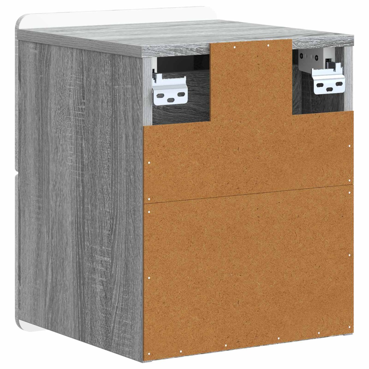 vidaXL Τοίχου Κρεμαστό Κομοδίνο Γκρι Sonoma 33 x 34,5 x 43 εκ.