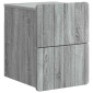 vidaXL Τοίχου Κρεμαστό Κομοδίνο 2 τεμ. Γκρι Sonoma 33 x 34,5 x 43 εκ.