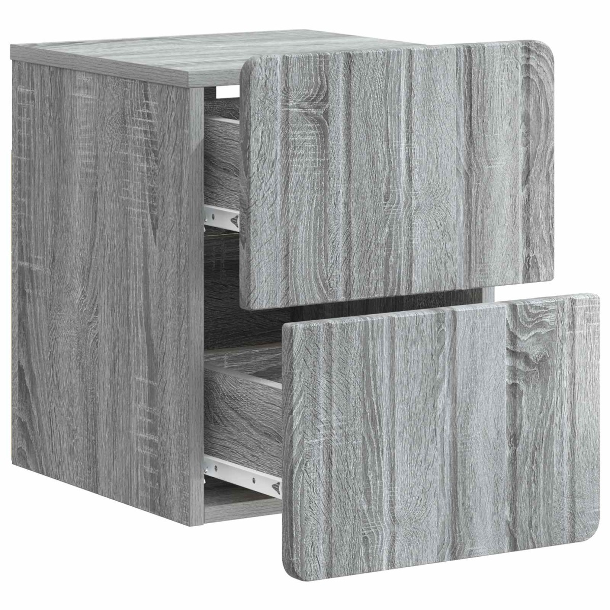 vidaXL Τοίχου Κρεμαστό Κομοδίνο 2 τεμ. Γκρι Sonoma 33 x 34,5 x 43 εκ.