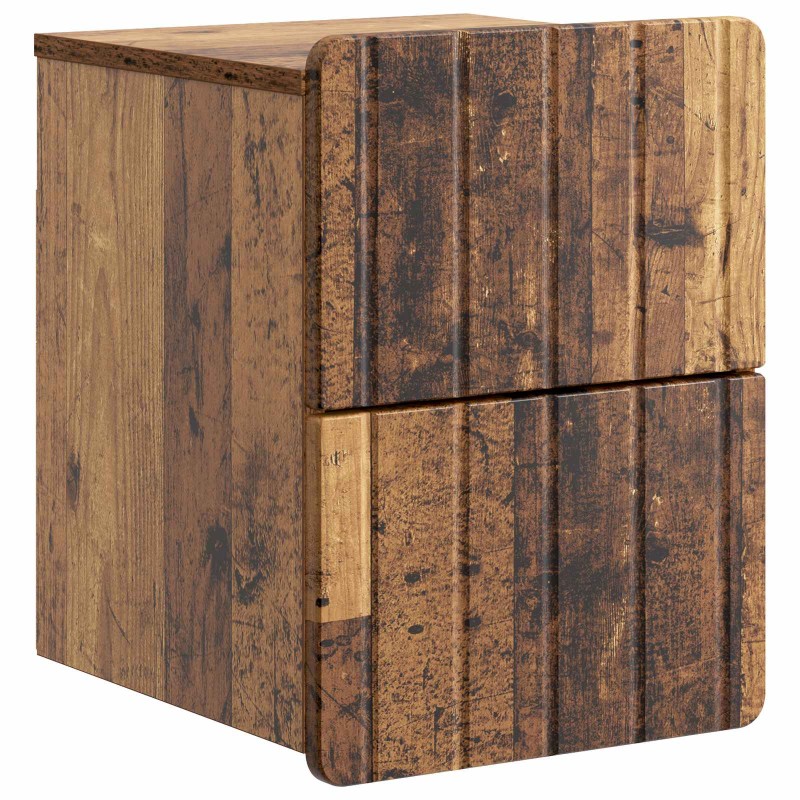 vidaXL Τοίχου Κρεμαστό Κομοδίνο Παλαιωμένο ξύλο 33 x 34,5 x 43 εκ.