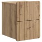 vidaXL Τοίχου Κρεμαστό Κομοδίνο Artisan Δρυς 33 x 34,5 x 43 εκ.