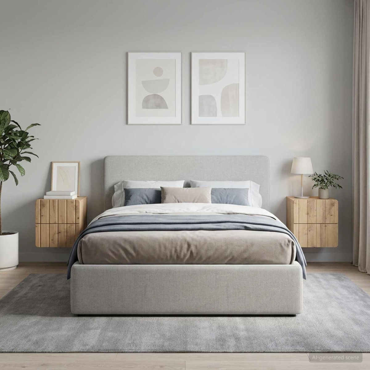 vidaXL Τοίχου Κρεμαστό Κομοδίνο 2 τεμ. Artisan Δρυς 33 x 34,5 x 43 εκ.