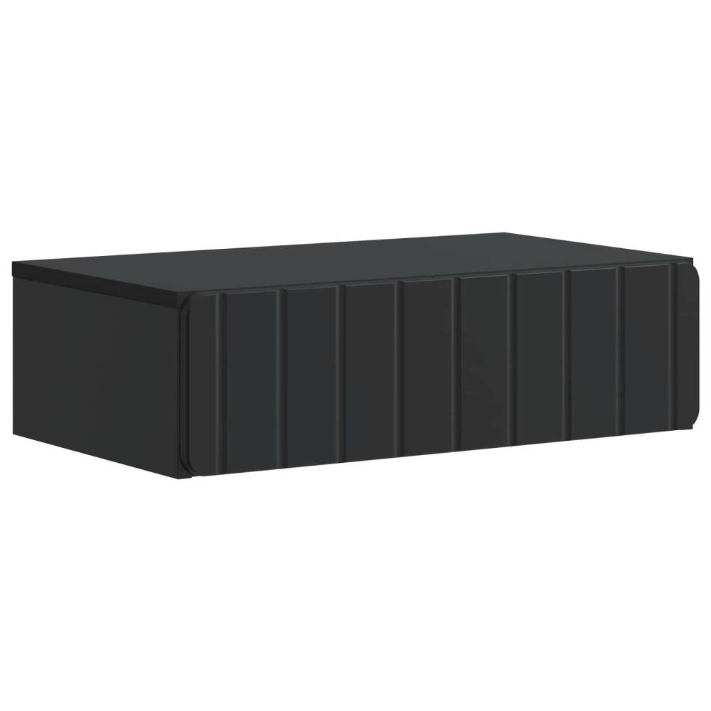 vidaXL Τραπεζάκι Τοίχου Μαύρο 59 x 34,5 x 17 εκ. Επεξεργασμένο Ξύλο