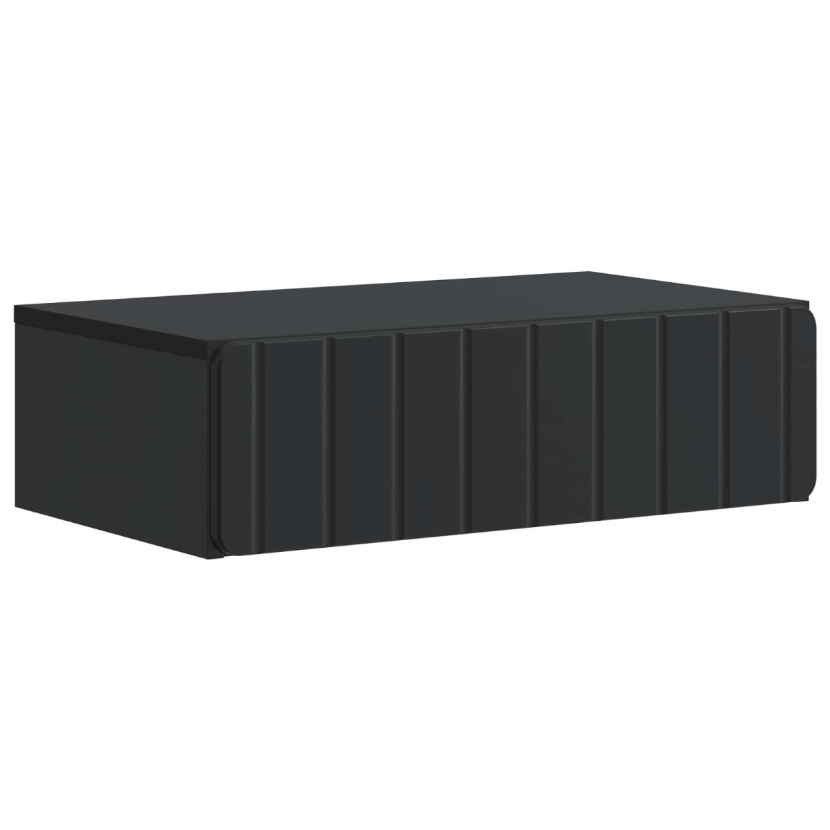 vidaXL Τραπεζάκι Τοίχου Μαύρο 59 x 34,5 x 17 εκ. Επεξεργασμένο Ξύλο