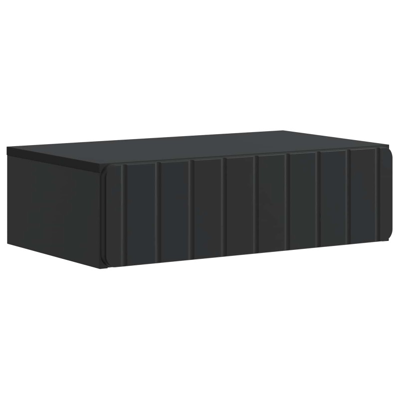vidaXL Τραπεζάκι Τοίχου Μαύρο 59 x 34,5 x 17 εκ. Επεξεργασμένο Ξύλο