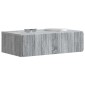 vidaXL Τραπεζάκι Τοίχου Γκρι Sonoma 59 x 34,5 x 17 εκ.