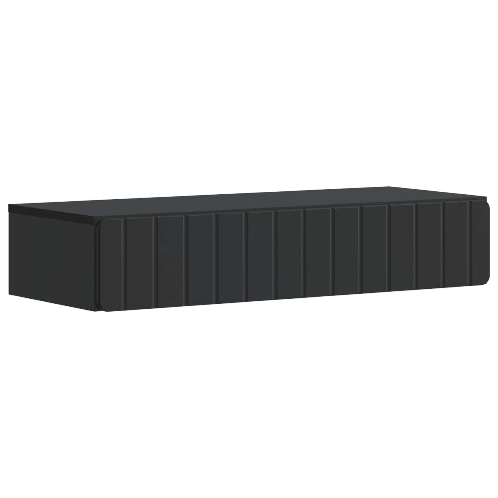 vidaXL Τραπεζάκι Τοίχου Μαύρο 87,5 x 34,5 x 17 εκ. Επεξεργασμένο Ξύλο