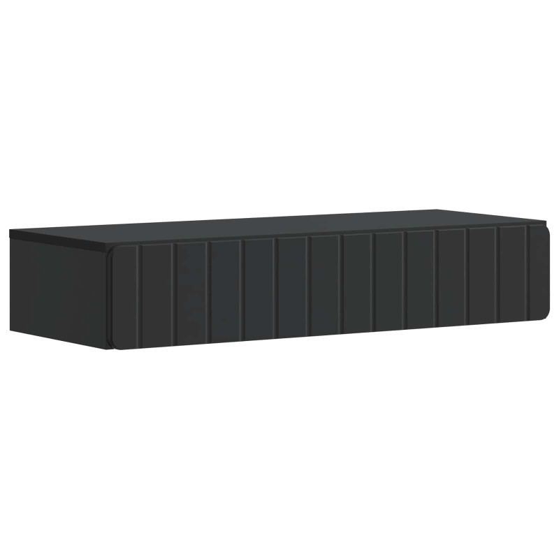 vidaXL Τραπεζάκι Τοίχου Μαύρο 87,5 x 34,5 x 17 εκ. Επεξεργασμένο Ξύλο