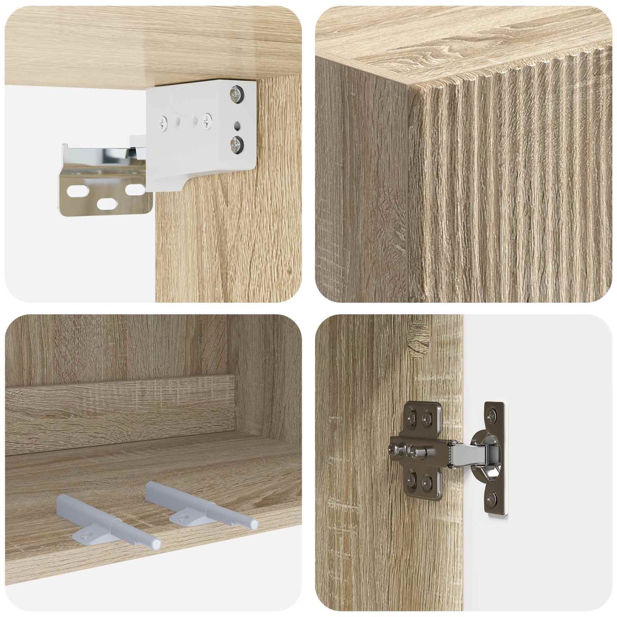 vidaXL Τοίχου Ντουλάπα Sonoma Δρυς 59 x 31 x 60 εκ Επεξεργασμένο Ξύλο