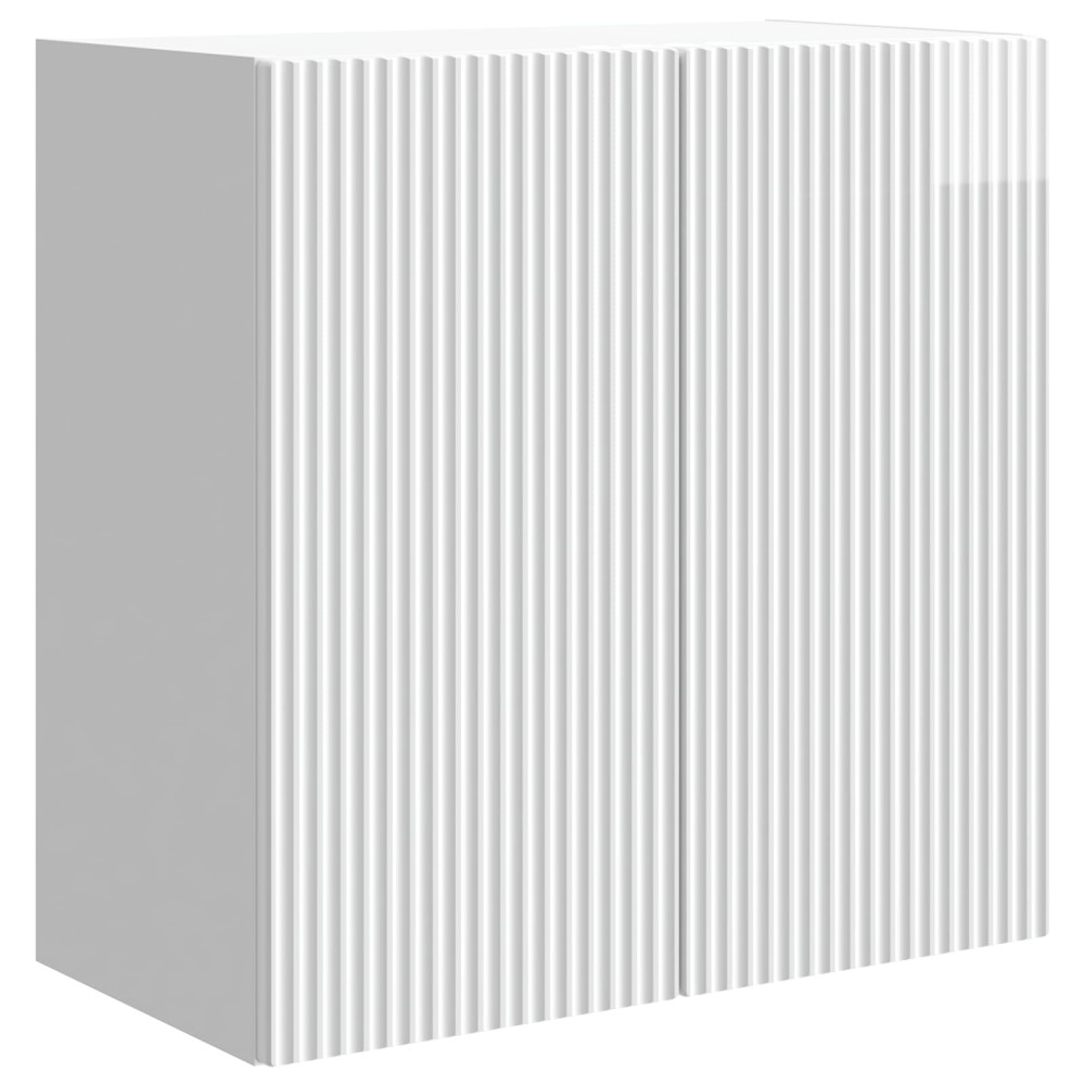 vidaXL Τοίχου Ντουλάπα Γυαλιστερό Λευκό 59 x 31 x 60 εκ
