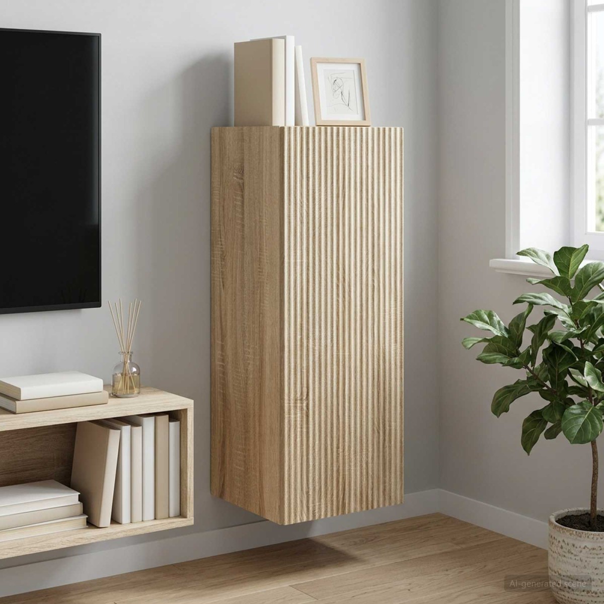 vidaXL Τοίχου Ντουλάπα Sonoma Δρυς 33 x 34,5 x 90 εκ