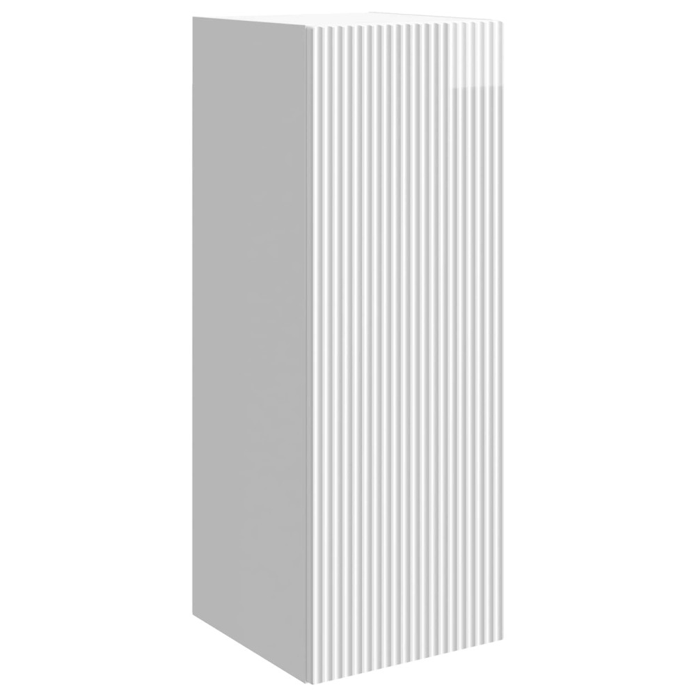 vidaXL Τοίχου Ντουλάπα Γυαλιστερό Λευκό 33 x 34,5 x 90 εκ