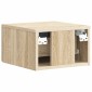 vidaXL Τοίχου Κρεμαστό Κομοδίνο Sonoma Δρυς 33 x 34,5 x 20 εκ