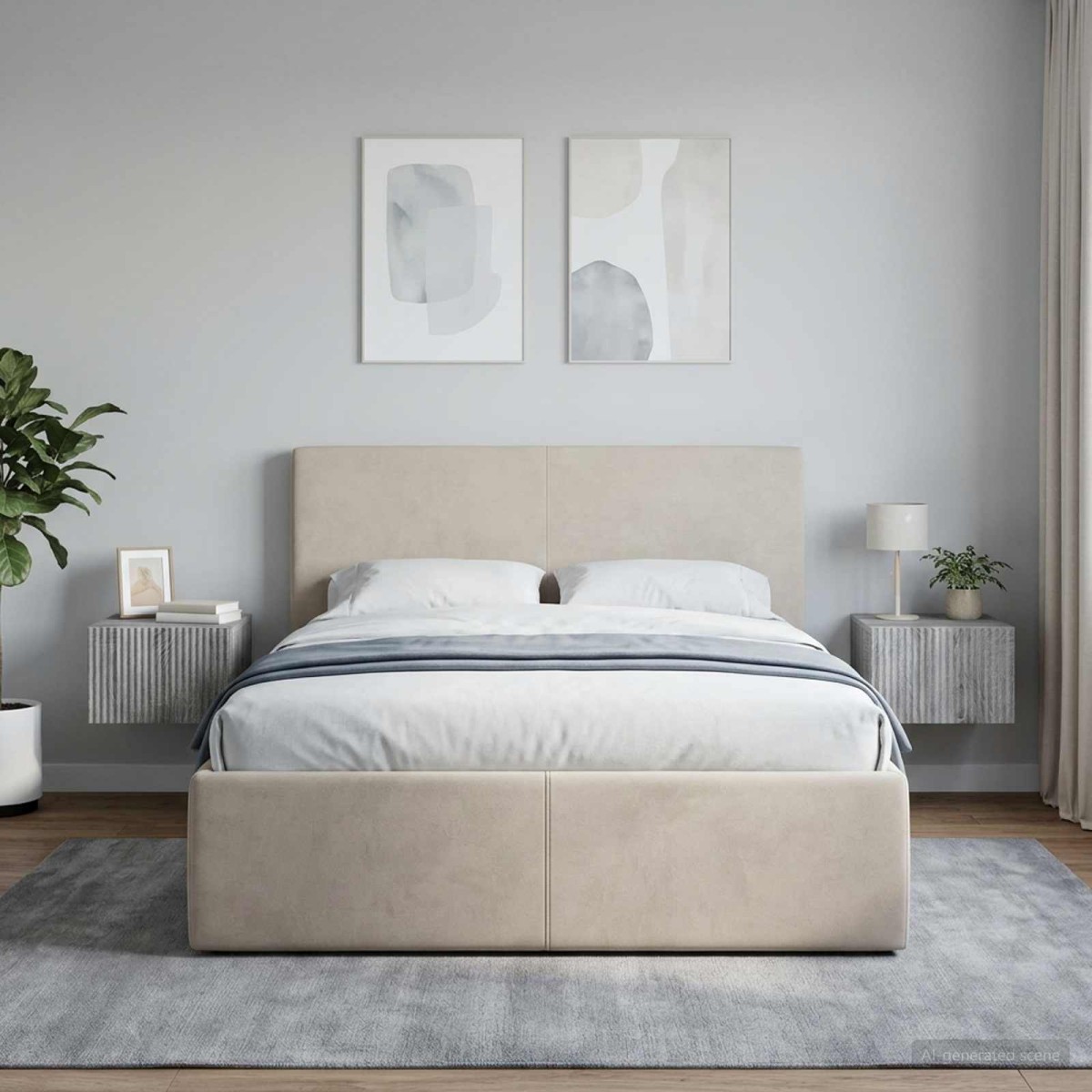 vidaXL Τοίχου Κρεμαστό Κομοδίνο 2 τεμ. Γκρι Sonoma 33 x 34,5 x 20 εκ