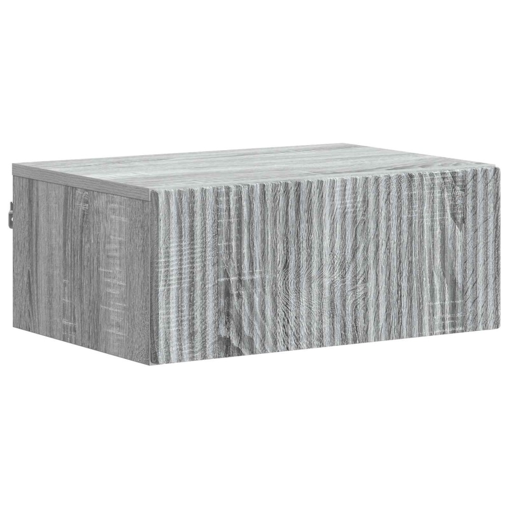 vidaXL Τοίχου Κρεμαστό Κομοδίνο Γκρι Sonoma 49 x 34,5 x 20 εκ.