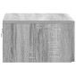 vidaXL Τοίχου Κρεμαστό Κομοδίνο Γκρι Sonoma 49 x 34,5 x 20 εκ.