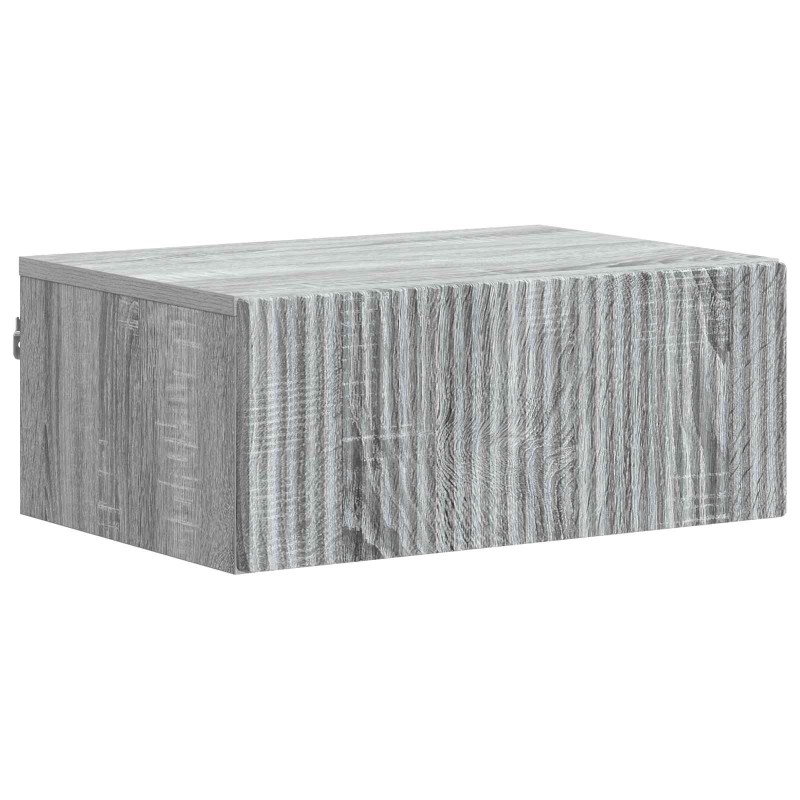 vidaXL Τοίχου Κρεμαστό Κομοδίνο Γκρι Sonoma 49 x 34,5 x 20 εκ.