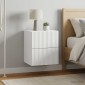 vidaXL Τοίχου Κρεμαστό Κομοδίνο 2 τεμ. Λευκό 33 x 34,5 x 40 εκ