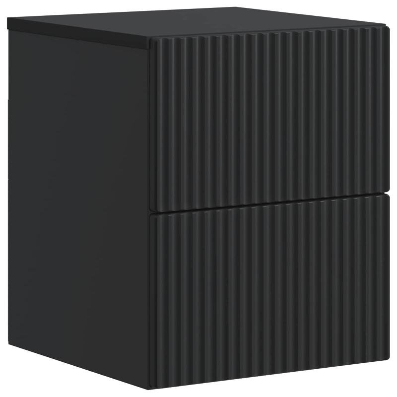 vidaXL Τοίχου Κρεμαστό Κομοδίνο Μαύρο 33 x 34,5 x 40 εκ