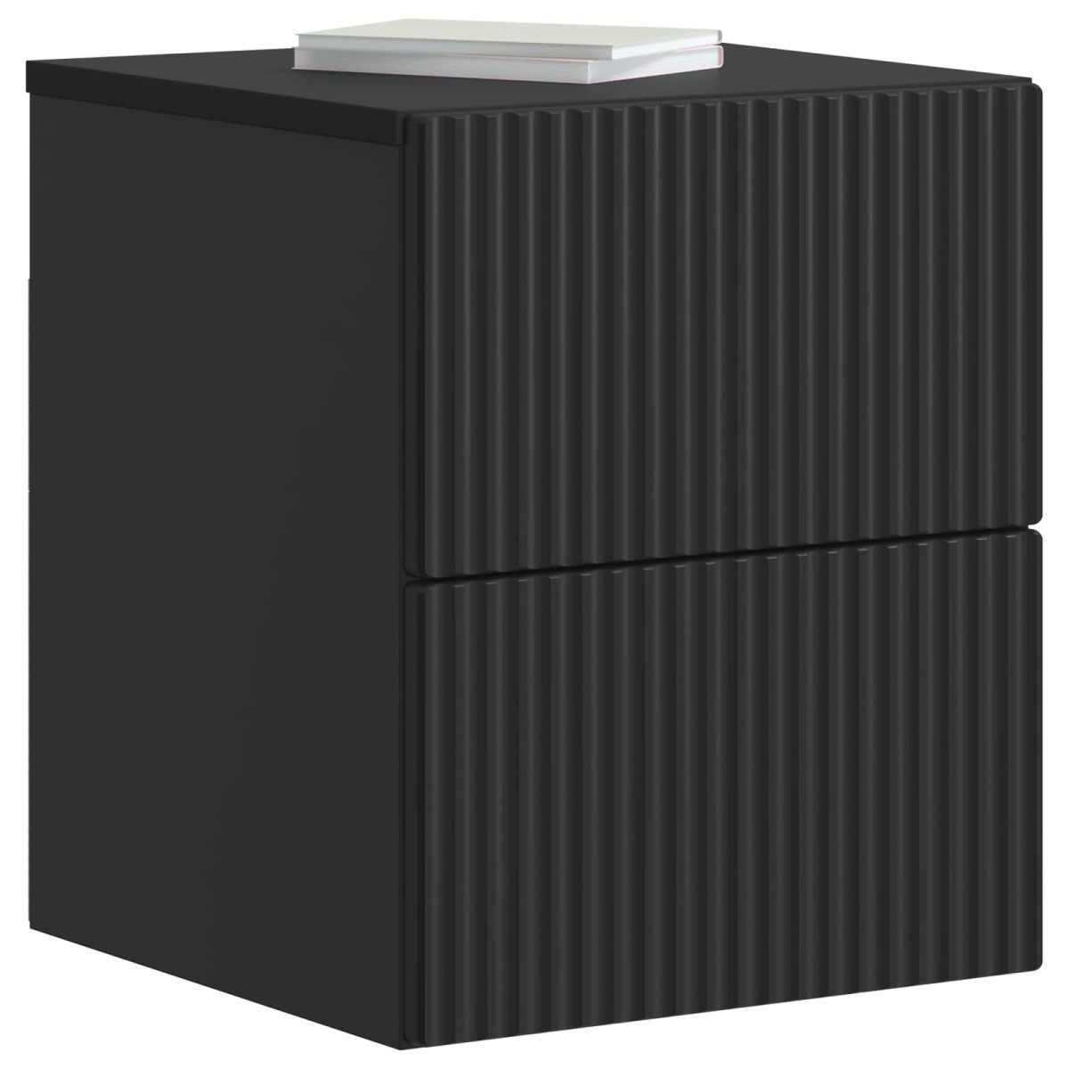vidaXL Τοίχου Κρεμαστό Κομοδίνο Μαύρο 33 x 34,5 x 40 εκ