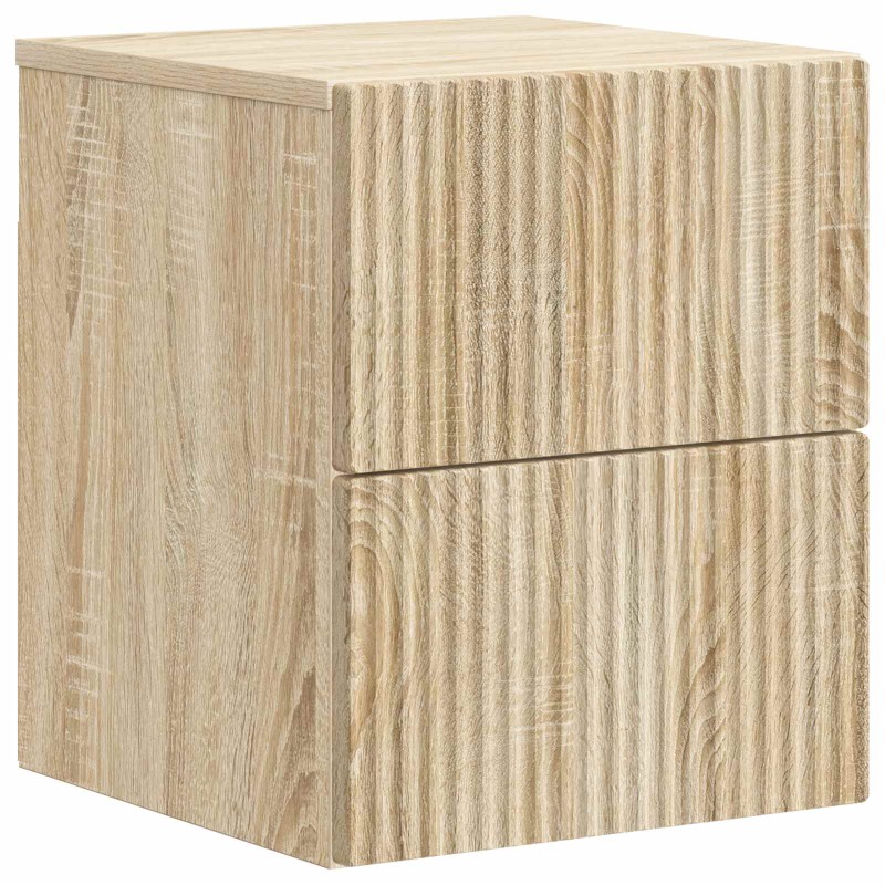 vidaXL Τοίχου Κρεμαστό Κομοδίνο Sonoma Δρυς 33 x 34,5 x 40 εκ