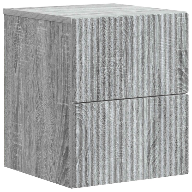 vidaXL Τοίχου Κρεμαστό Κομοδίνο Γκρι Sonoma 33 x 34,5 x 40 εκ