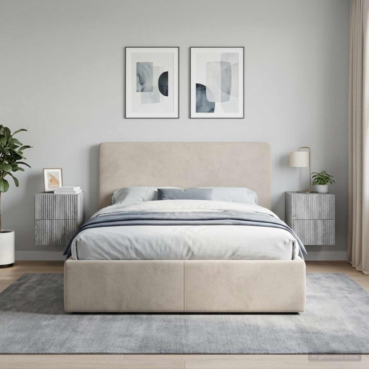 vidaXL Τοίχου Κρεμαστό Κομοδίνο 2 τεμ. Γκρι Sonoma 33 x 34,5 x 40 εκ
