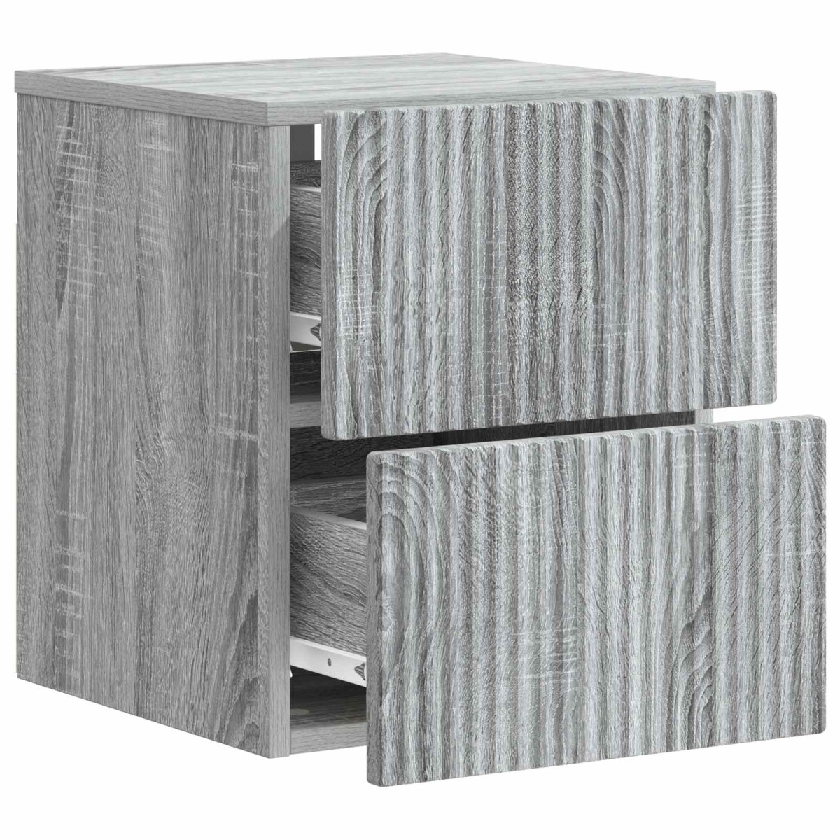 vidaXL Τοίχου Κρεμαστό Κομοδίνο 2 τεμ. Γκρι Sonoma 33 x 34,5 x 40 εκ